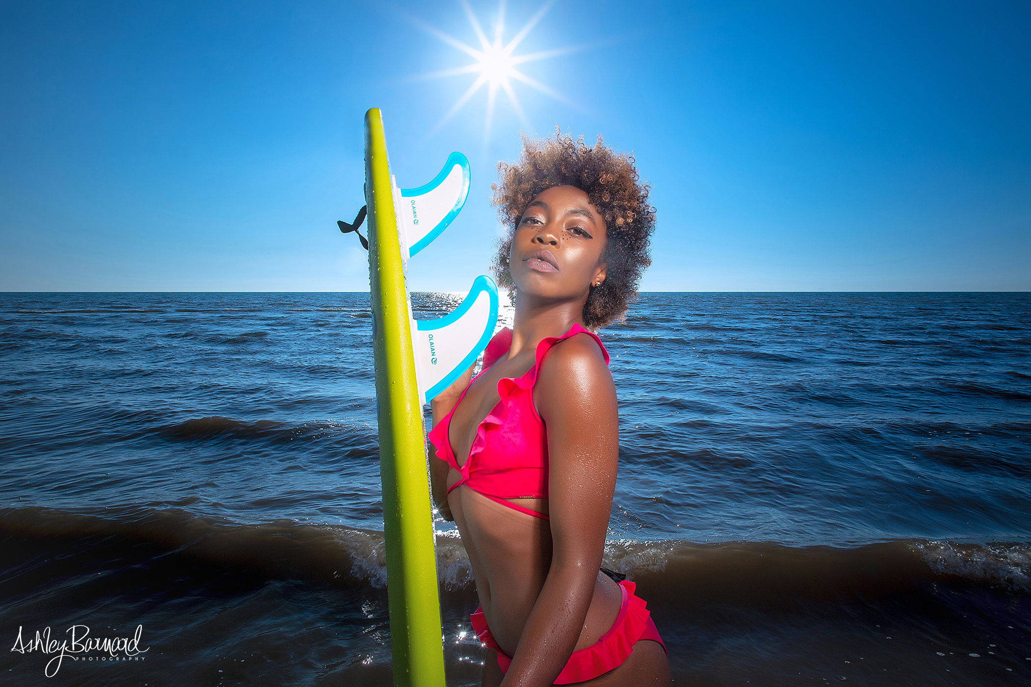 Sarah Angel female model England sunset beach shoot Blackpool
