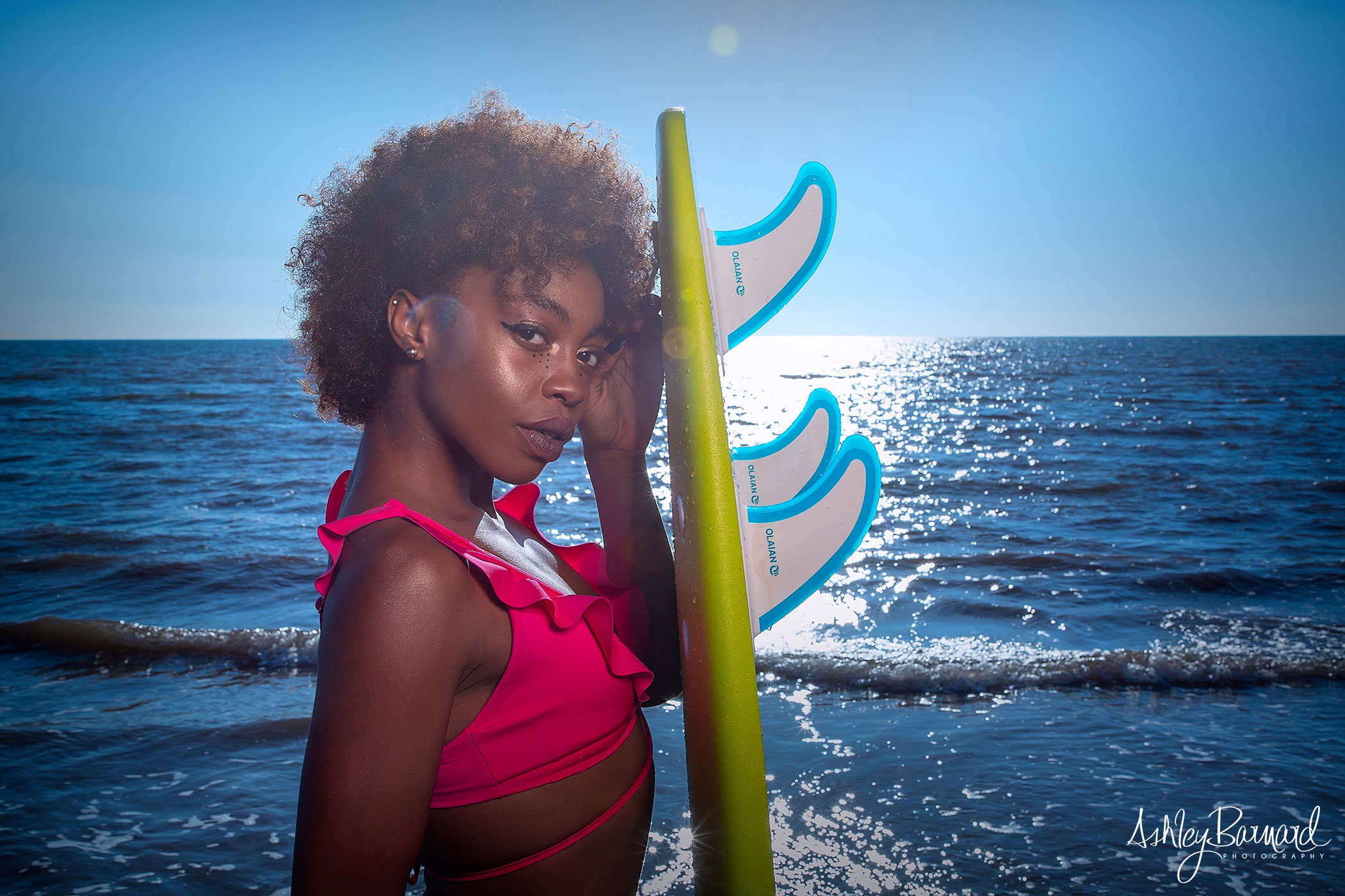 Sarah Angel female model England sunset beach shoot Blackpool